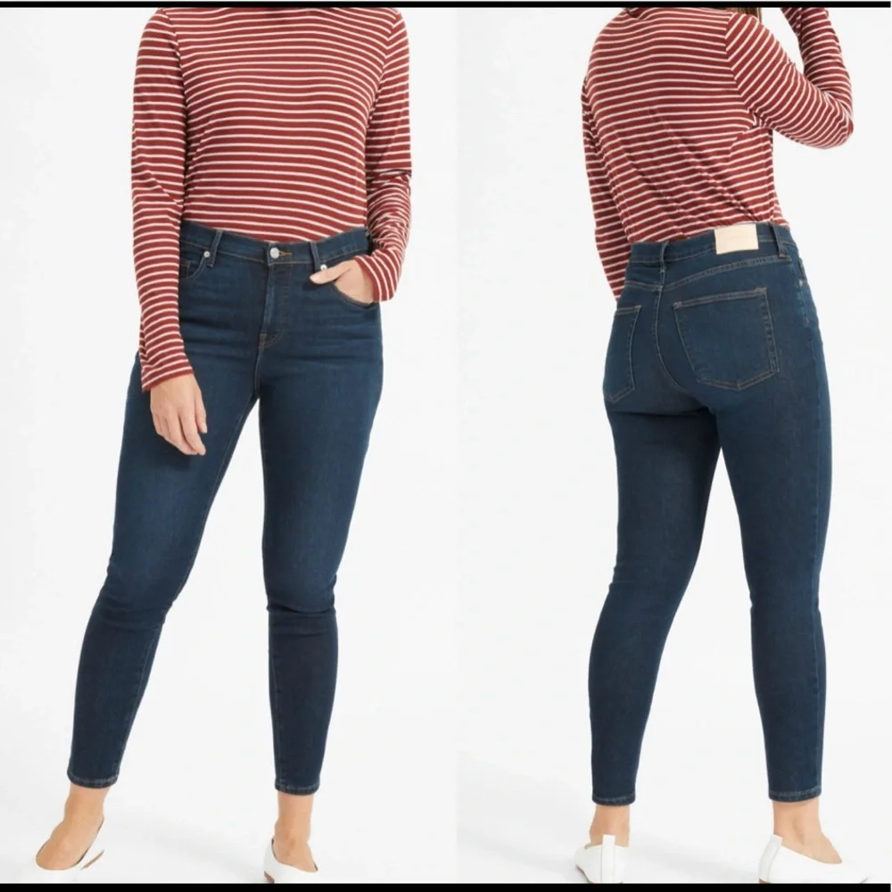 Everlane Blue Stretch Mid-Rise Skinny Jeans size 27